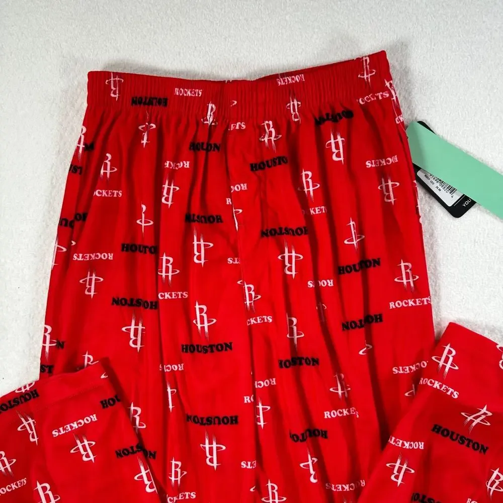 NBA Houston Rockets Lounge Pants Youth X-Large (18/20) Basketball Red Casual New